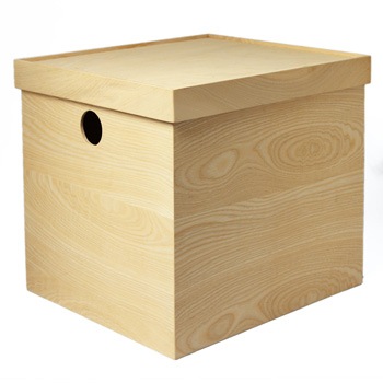 楡の木合板ボックス（無塗装）｜漆器の島安【うるわしうるし】根来塗