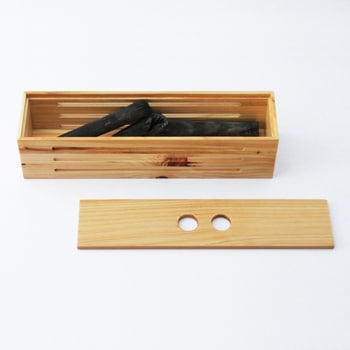 Njeco汎紀州備長炭BOX（檜）｜漆器の島安【うるわしうるし】根来