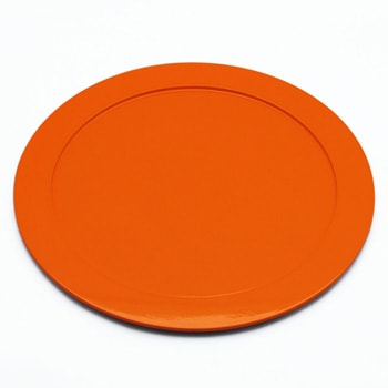 パスクワーレ社 フリル皿　オレンジ直径13cm高さ5cm２個セット プレスプレート（オレンジ）｜漆器の島安【うるわしうるし】根来塗