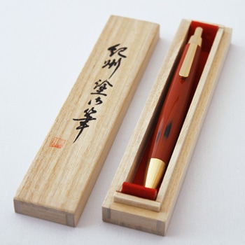根来塗ボールペン（木箱入）｜漆器の島安【うるわしうるし】根来