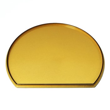 半月両面盆（ゴールド・マットブラック）｜漆器の島安【うるわしうるし