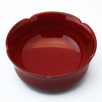 根來塗り球形花器 根来塗花形小鉢｜漆器の島安【うるわしうるし】根来塗、食器、テーブル