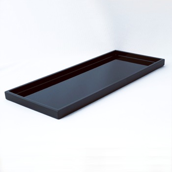 ロングトレー（黒）｜漆器の島安【うるわしうるし】根来塗、食器