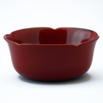 根来塗花形小鉢｜漆器の島安【うるわしうるし】根来塗、食器、テーブル