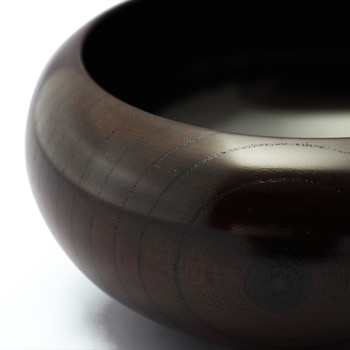 欅黒漆我谷盆(けやきくろうるしわがたぼん) №9173 欅3.7
