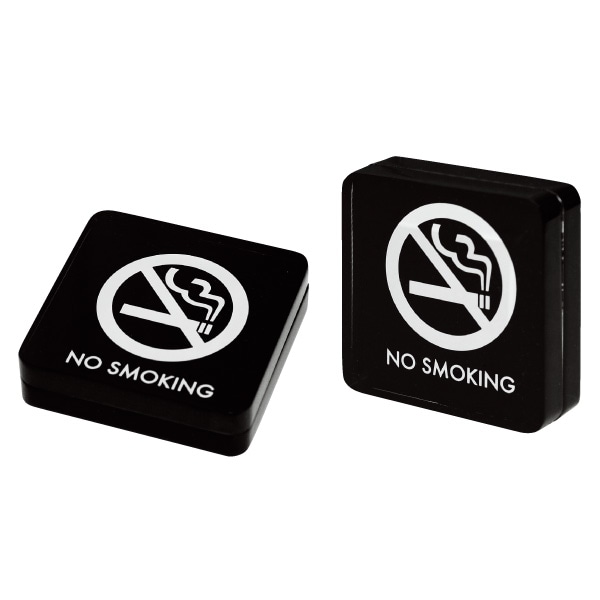 禁煙サインと指定席サインのセット スマイル アクリルサインプレート 禁煙席 743216 - アスクル