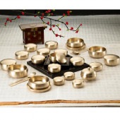 伝統ハプ7品膳セット◆ご飯用2・おこげ湯用2・盆2・スープ用2・おかず用7・調味料用3・おかず用2・キムチ用1・吐器1・スジョ2・箸置2付