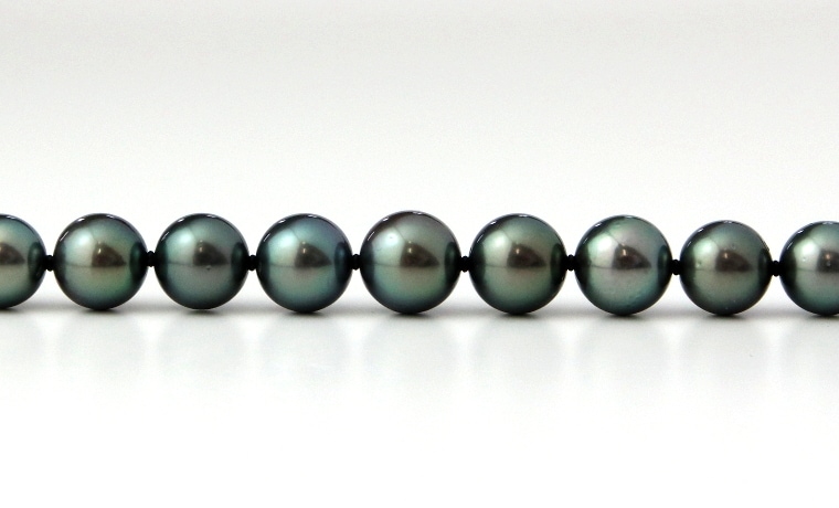 黒蝶真珠ネックレス【大きさ8.2-10.8㎜・長さ43㎝】＜51-14