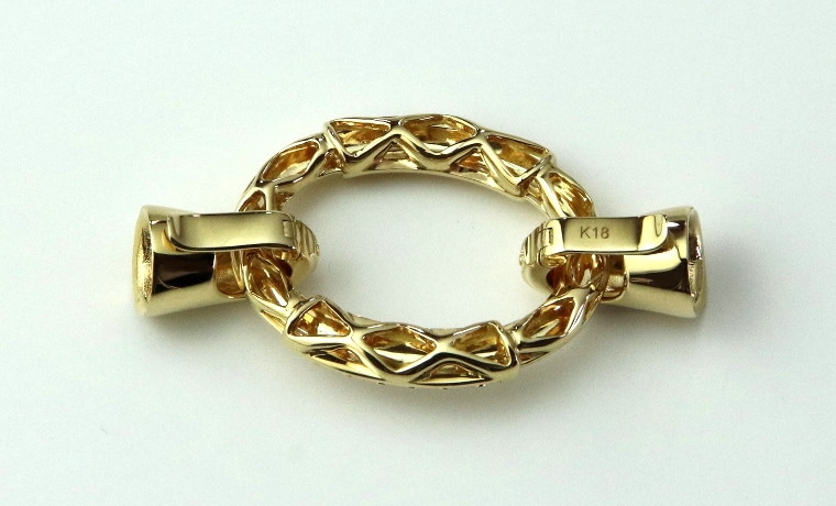 K18デザインクラスプ【はさみこみ式】＜G4195YG＞ | クラスプ・金具