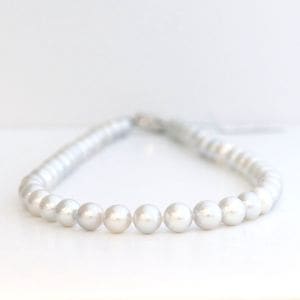 SV南洋白蝶真珠ネックレス【大きさ8.3-10.9mm・長さ45cm】＜349-27＞