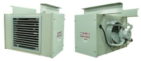 天吊り型ファン付ユニットヒータ(リモコンパネル・制御付き)200V-3φ-3kW