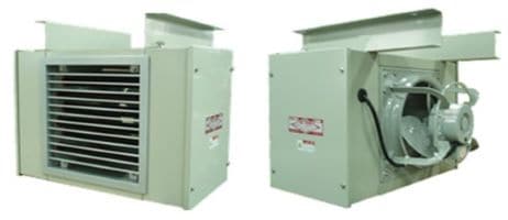 天吊り型ファン付ユニットヒータ(リモコンパネル・制御付き)200V-3φ-15kW