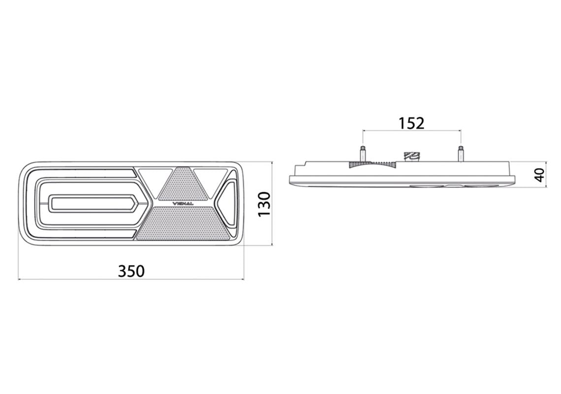 VIGNALLC12 トラック/トレーラ用テールランプ左右セット VIGNALLC12 トラック/トレーラ用テールランプ左右セット