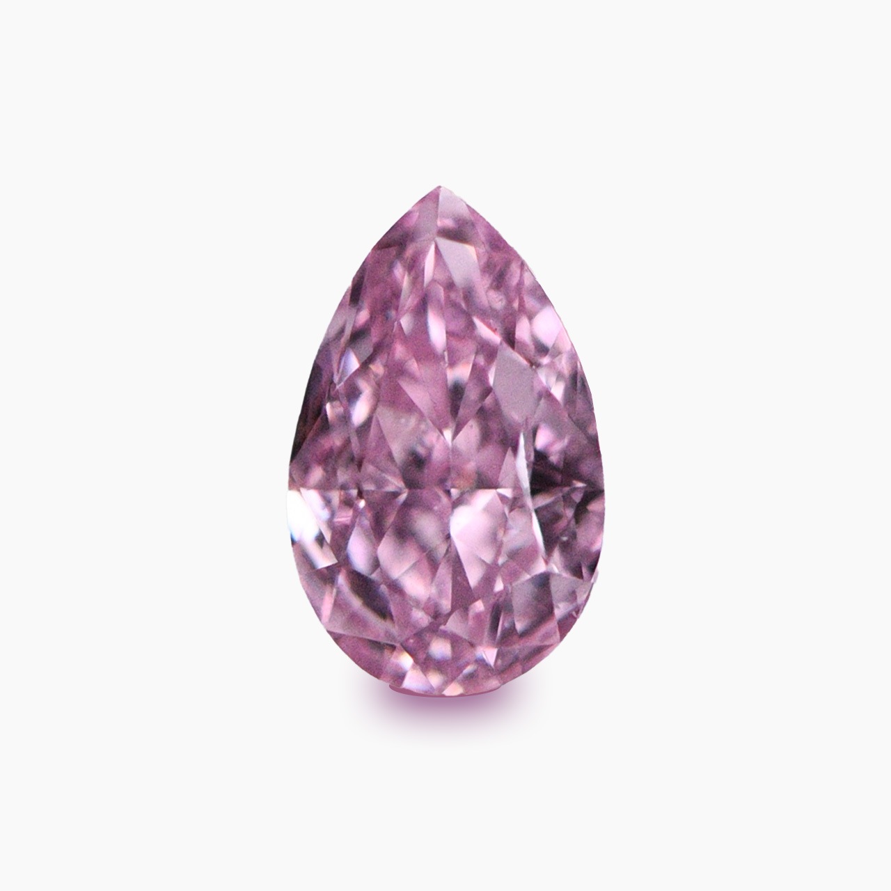 ピンクダイヤモンドルース0.133ct, Fancy Purplish Pink, VS-2, Pear 