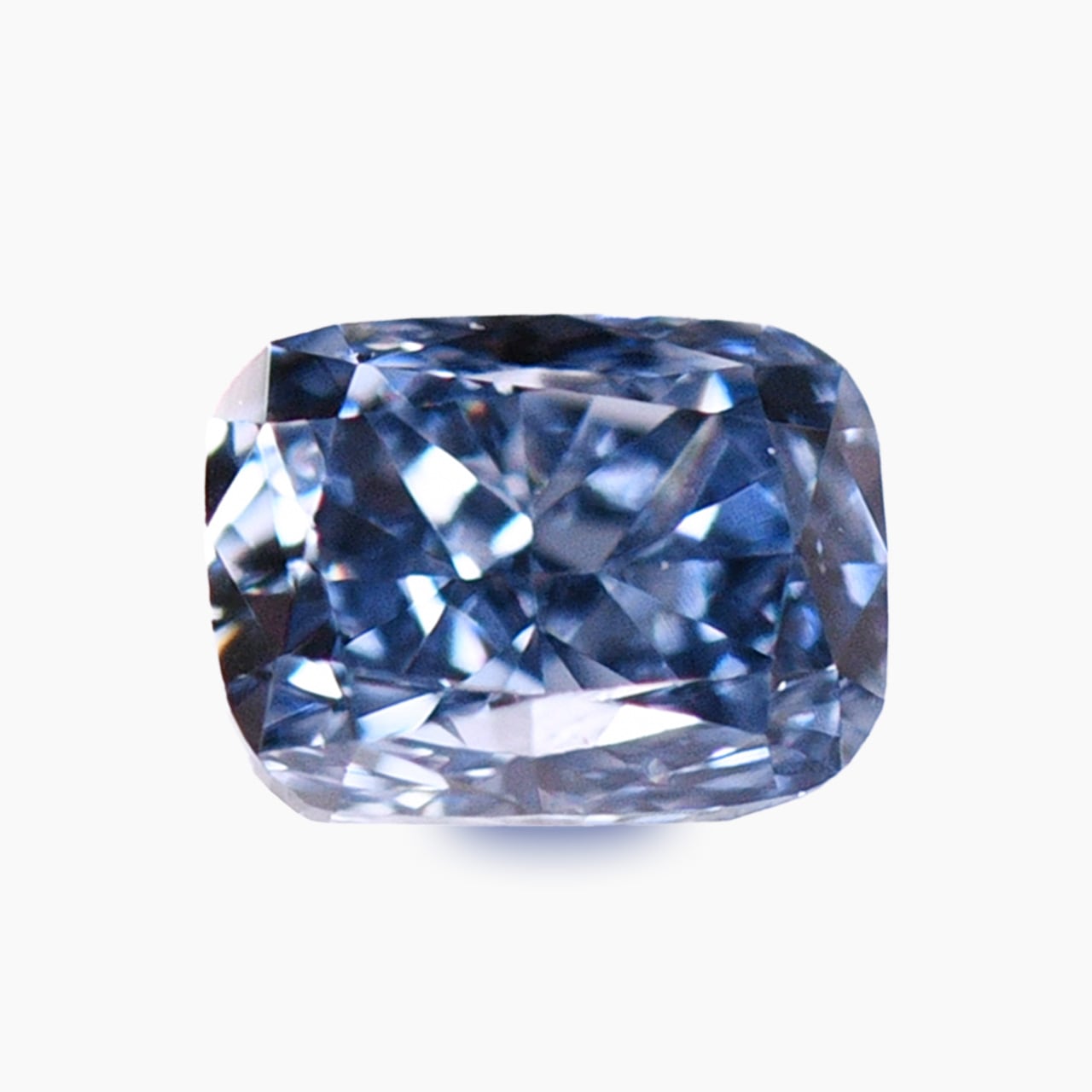 ブルーダイヤモンドルース0.21ct, Fancy Vivid Blue, VS-2, Cushion, GIA