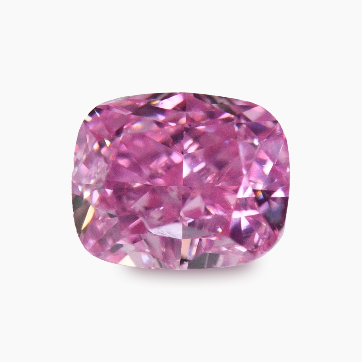 ピンクダイヤモンドルース0.27ct, Fancy Vivid Purple Pink (ファンシーヴィヴィッドパープルピンク）, VS-2, Cusion, GIA