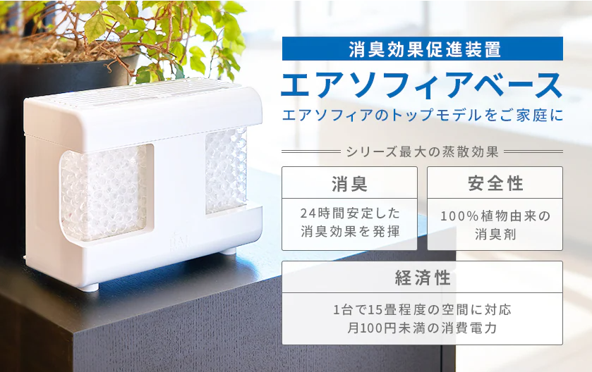 最大の消臭効果】エアソフィアベース│消臭効果促進装置【送料無料
