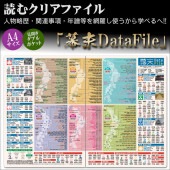 人物略歴・関連事項・年譜等を網羅した！読むクリアファイル 『幕末DataFile』 見開ダブルポケット式|ステーショナリー|幕末・新選組・剣豪