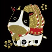 蒔絵シール 招福十二支 丑うし|蒔絵シール|雑貨・和小物