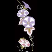 蒔絵シール 舞妓はんの華かんざし 8月朝顔|蒔絵シール|雑貨・和小物