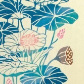 注染手ぬぐい 蓮花 はちすばな 花圃 日本製