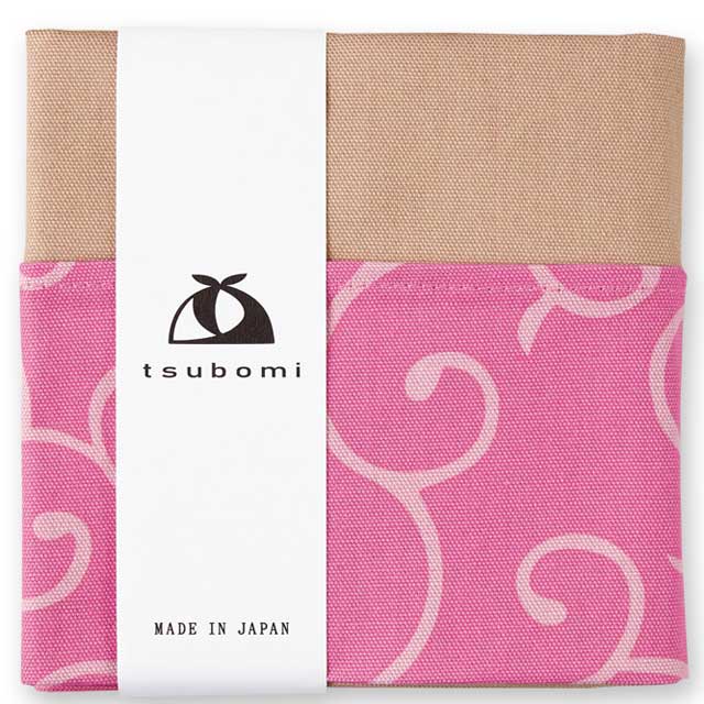 tsubomi小風呂敷 唐草 桃