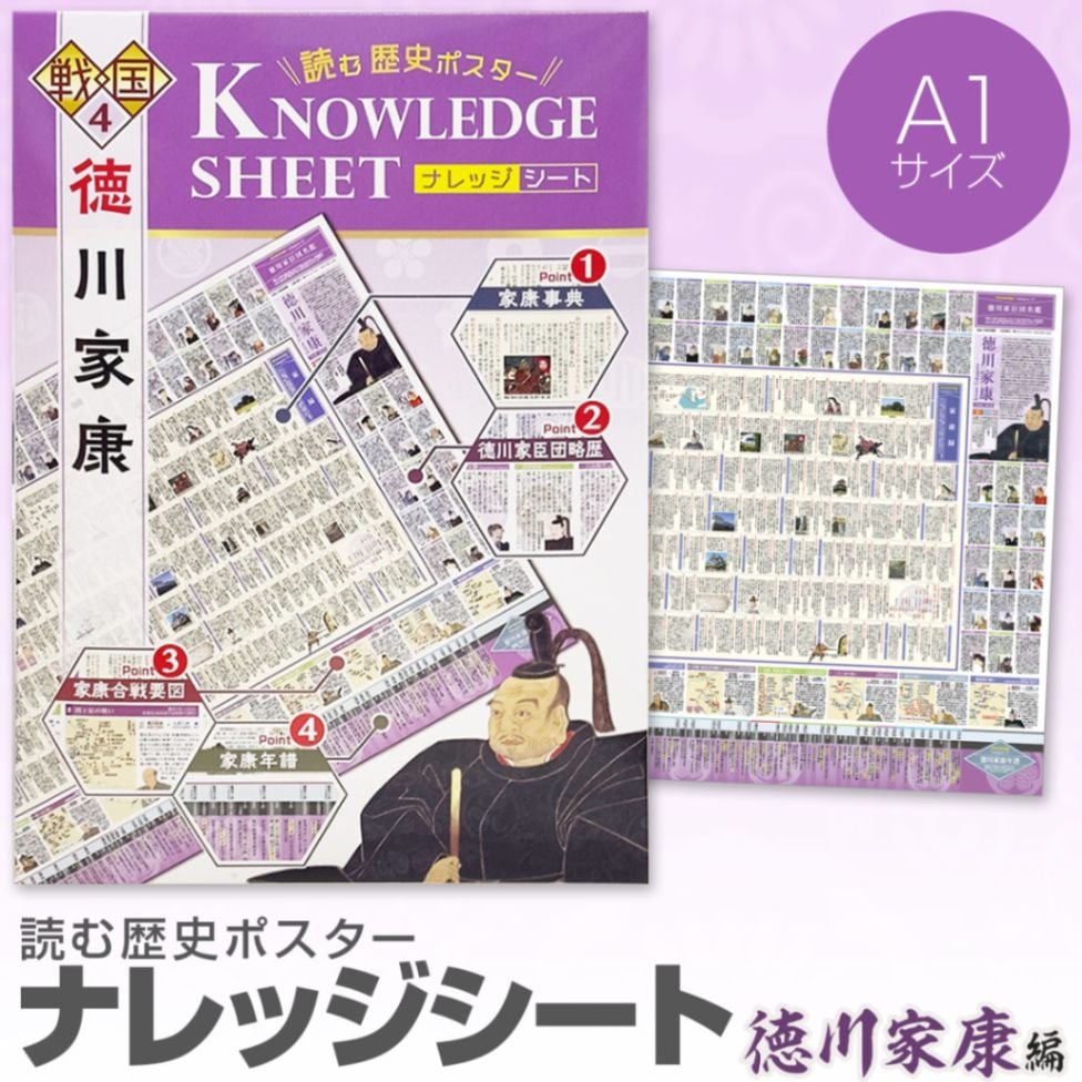 読む歴史ポスター ナレッジシート 徳川家康編 A1版
