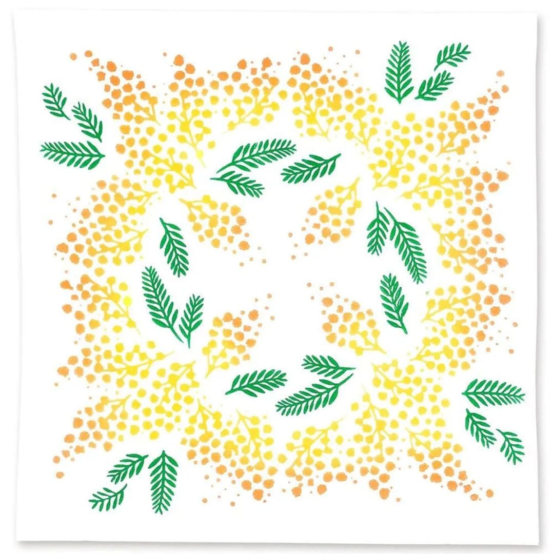 注染はんかち ミモザ 日本製