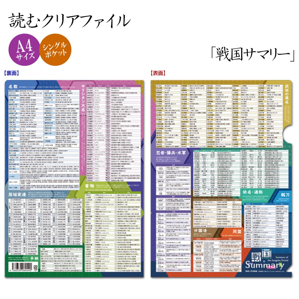 読むクリアファイル 戦国サマリー