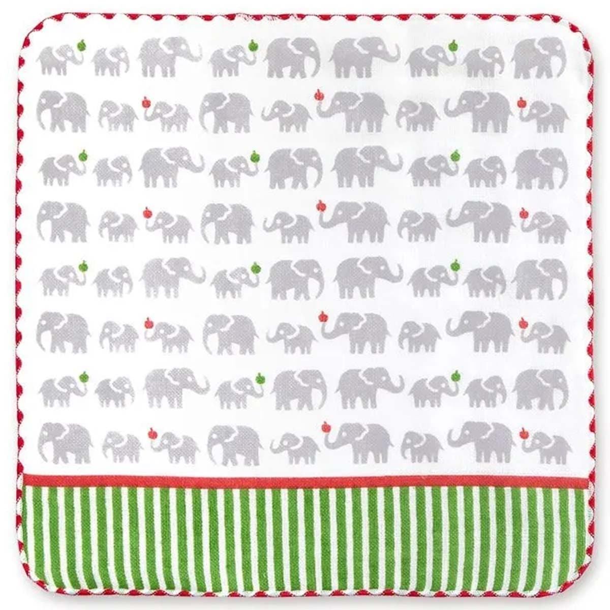 【ハンカチ】町娘のハンカチーフ ゾウの親子  ZOO 動物園篇 02854