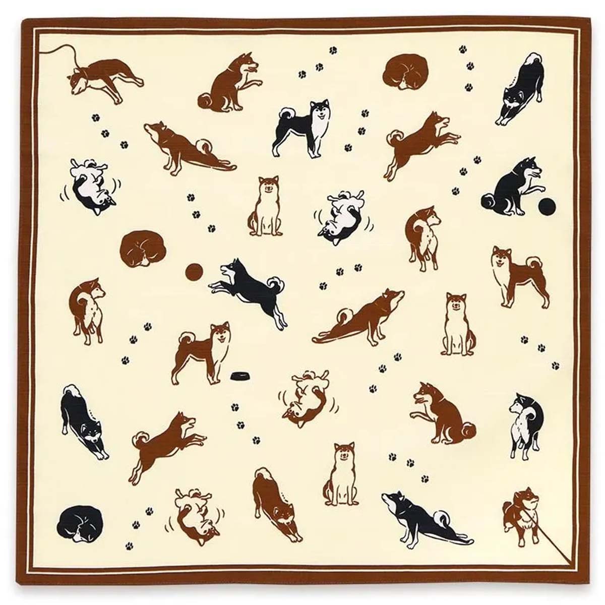 捻染 小風呂敷 今日の柴犬　日本製