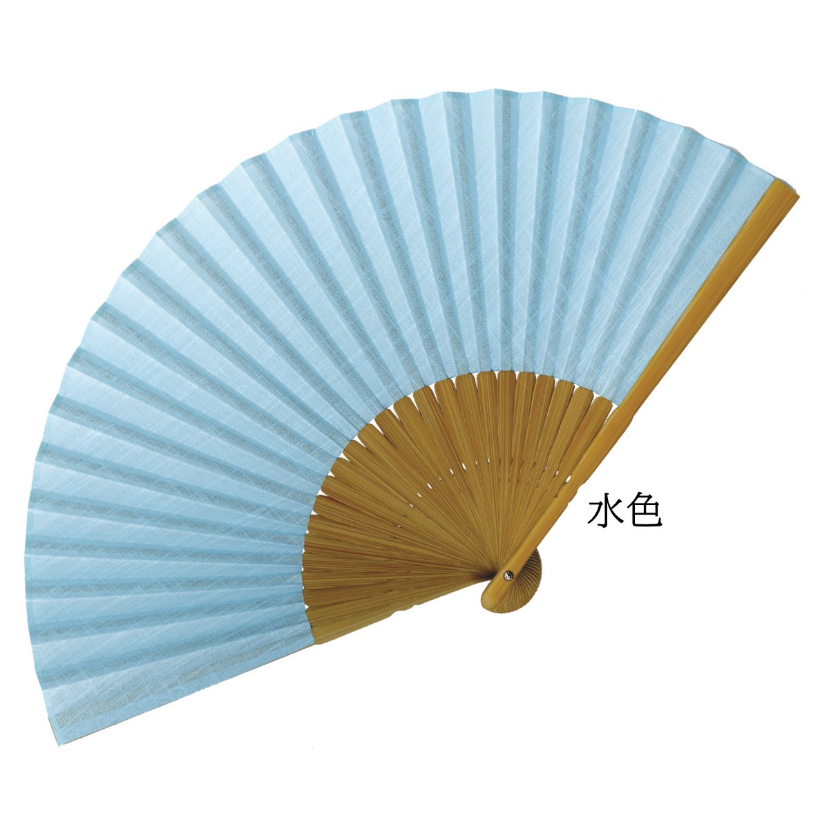 婦人布扇子 ラージパステル 松寿庵 扇子箱付-商品画像
