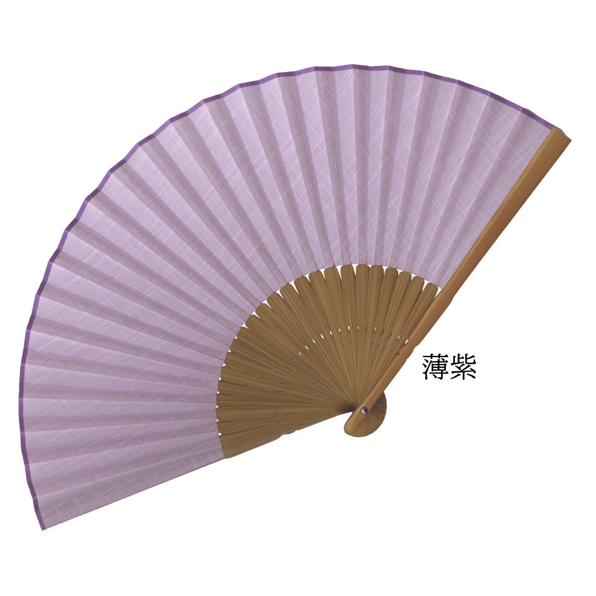婦人布扇子 ラージパステル 松寿庵 扇子箱付-商品画像