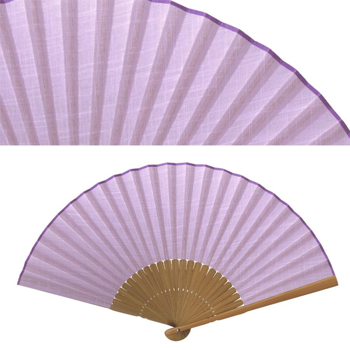 婦人布扇子 ラージパステル 松寿庵 扇子箱付-商品画像