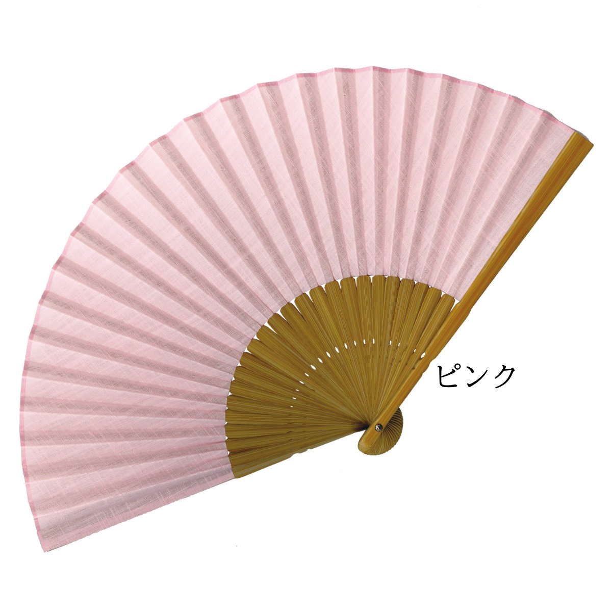 婦人布扇子 ラージパステル 松寿庵 扇子箱付-商品画像