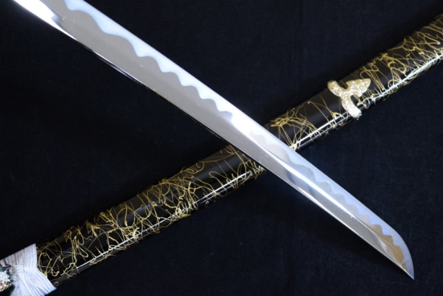 陣太刀 金雲鞘太刀拵え 中級模造刀仕様 刀袋付-商品画像