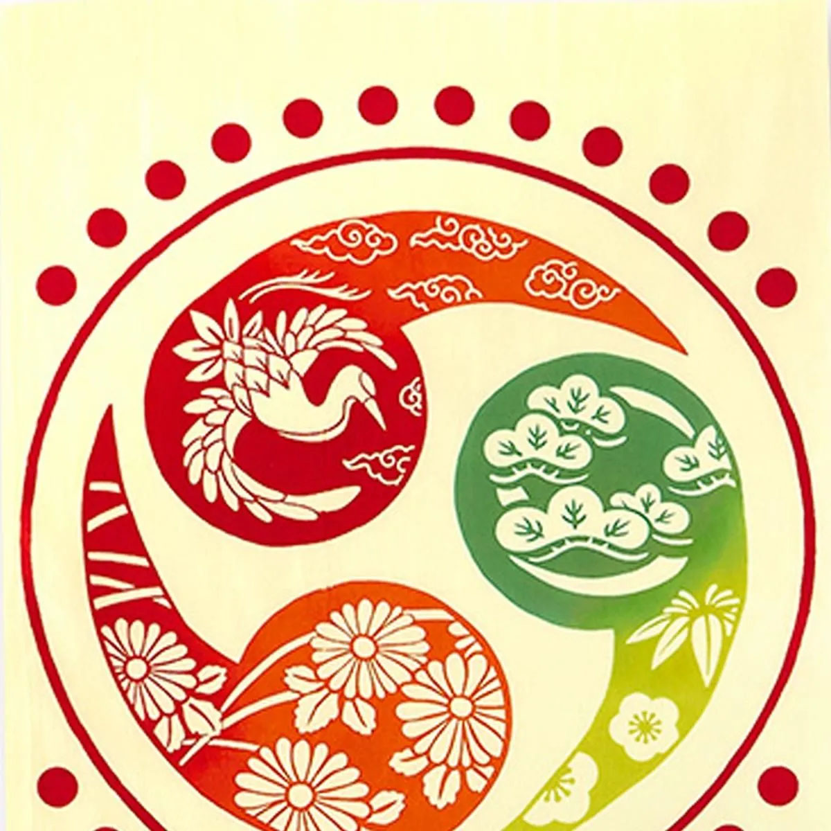 注染手ぬぐい  縁起 寿太鼓 日本製-商品画像