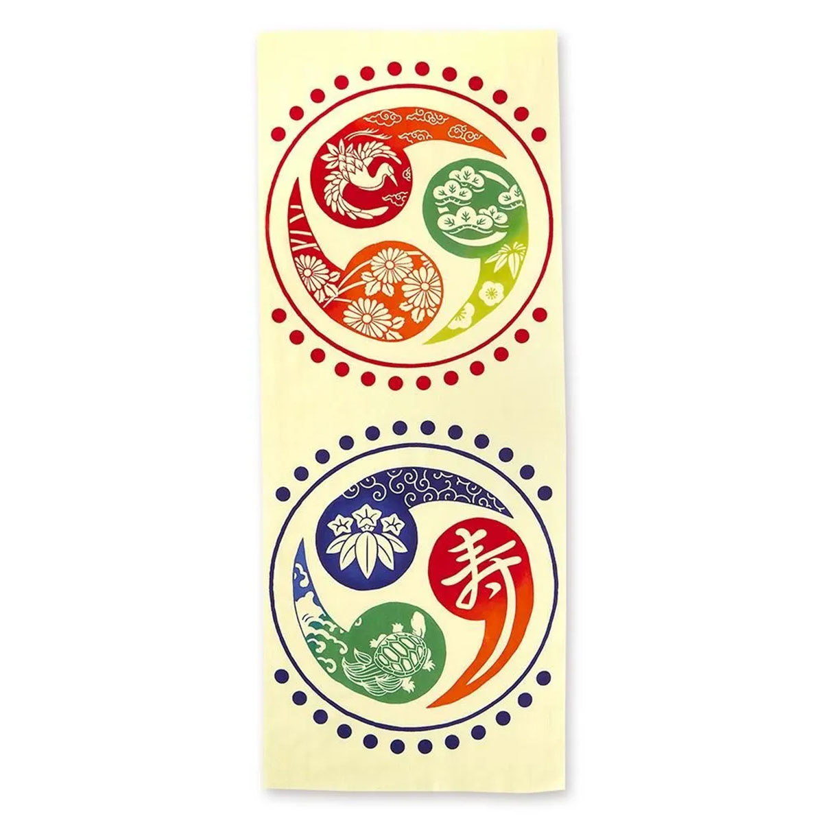 注染手ぬぐい  縁起 寿太鼓 日本製-商品画像