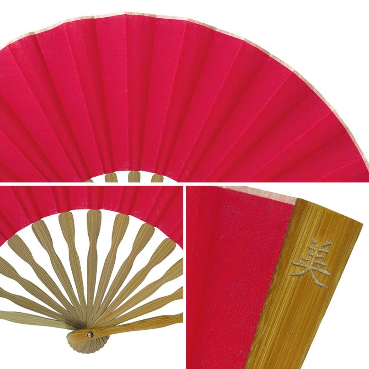 婦人布扇子 漢字刻印 松寿庵-商品画像