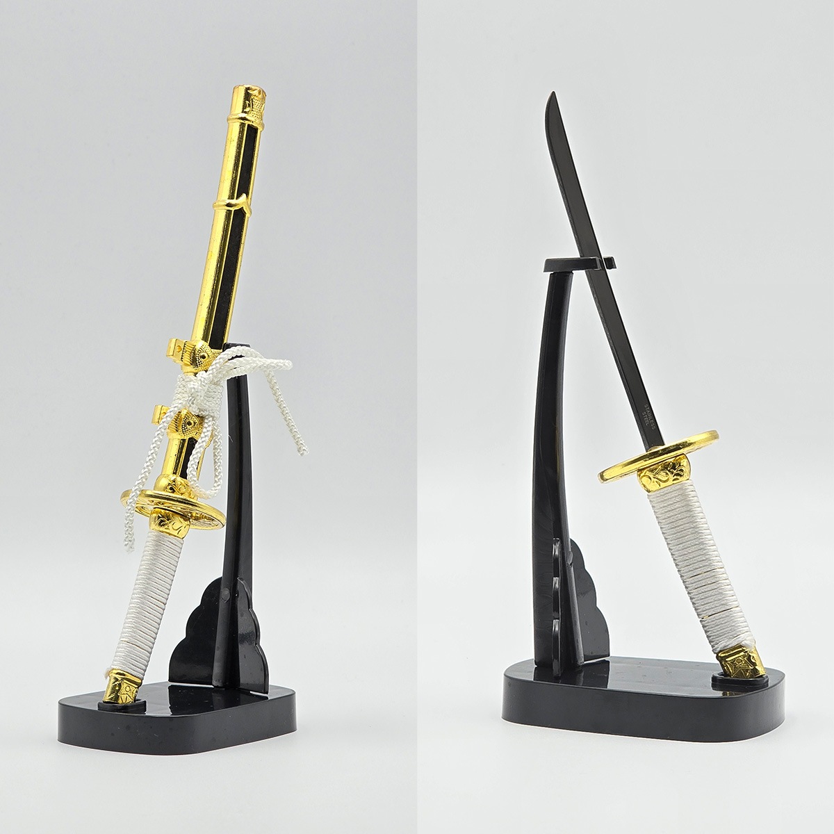 レターオープナー 陣太刀（ 黒・金・紺糸巻き・白糸巻き・掛け台無し・掛け台付き）-商品画像