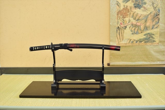 マーブル赤 小刀 模造刀-商品画像