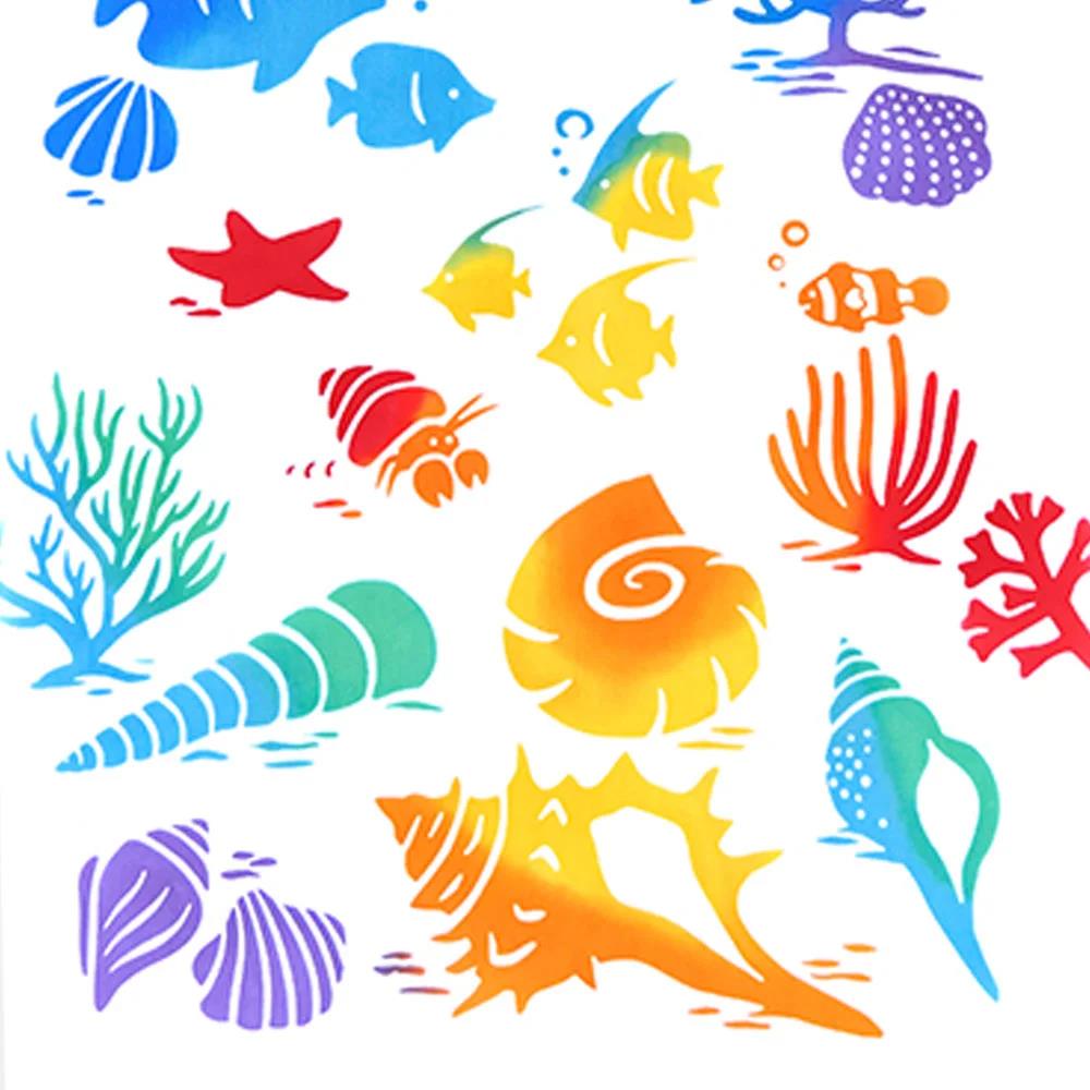 注染手ぬぐい 海底水族館 日本製-商品画像