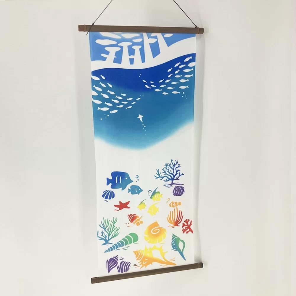 注染手ぬぐい 海底水族館 日本製-商品画像