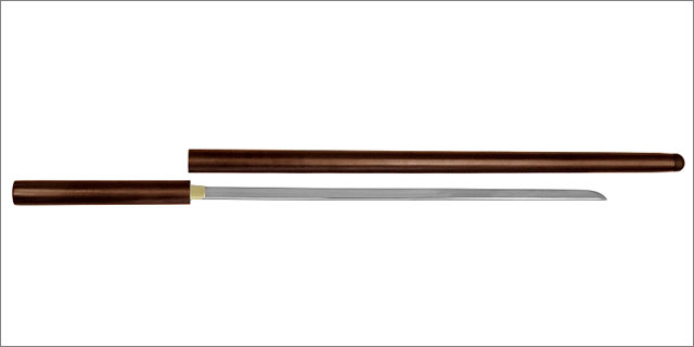 座頭市仕込み杖 楕円茶鞘 刀袋付 尾形刀剣｜【公式】模造刀・居合刀の