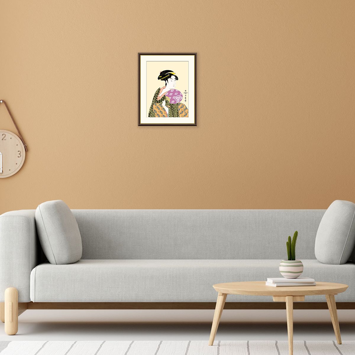 絵画 団扇を持つおひさ 喜多川歌麿 -商品画像