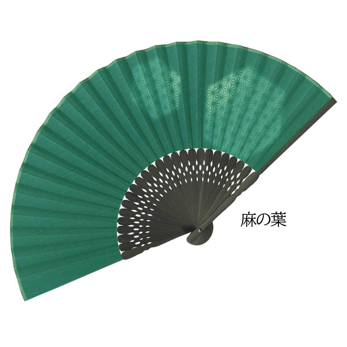 紳士 布扇子 型取吉祥文様 松寿庵 扇子箱付-商品画像