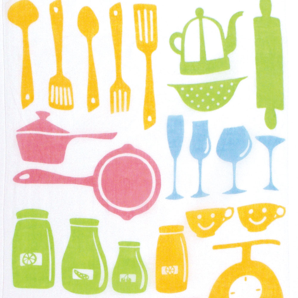 注染 はなガーゼ手ぬぐい Happy Cooking ハッピークッキング 日本製-商品画像