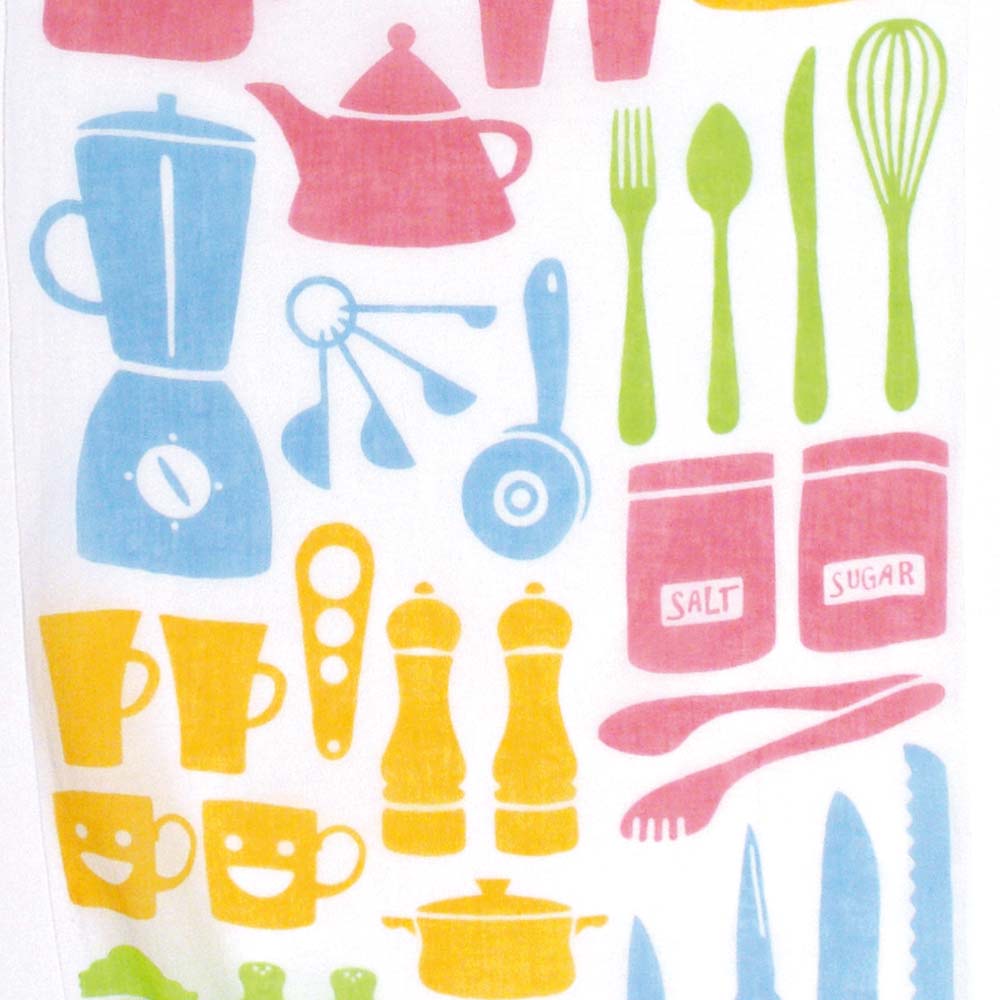 注染 はなガーゼ手ぬぐい Happy Cooking ハッピークッキング 日本製-商品画像