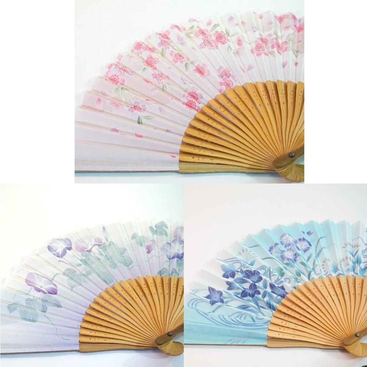 掛軸 お多福 金魚 夏 朝顔 秋桜 合作 画賛 箱無し 3-18 yuinouyasan_g4105