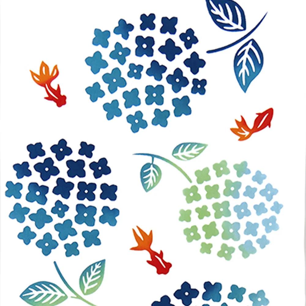 注染手ぬぐい 紫陽花金魚 日本製-商品画像